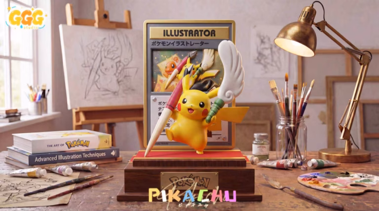 Pokemon GGG Studio Painter Pikachu Resin Statue