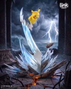 Pokemon Link Studio Pikachu Iron Tail Statue Resin Statue