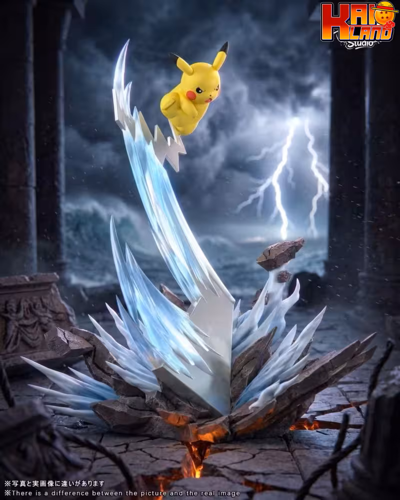 Pokemon Link Studio Pikachu Iron Tail Statue Resin Statue