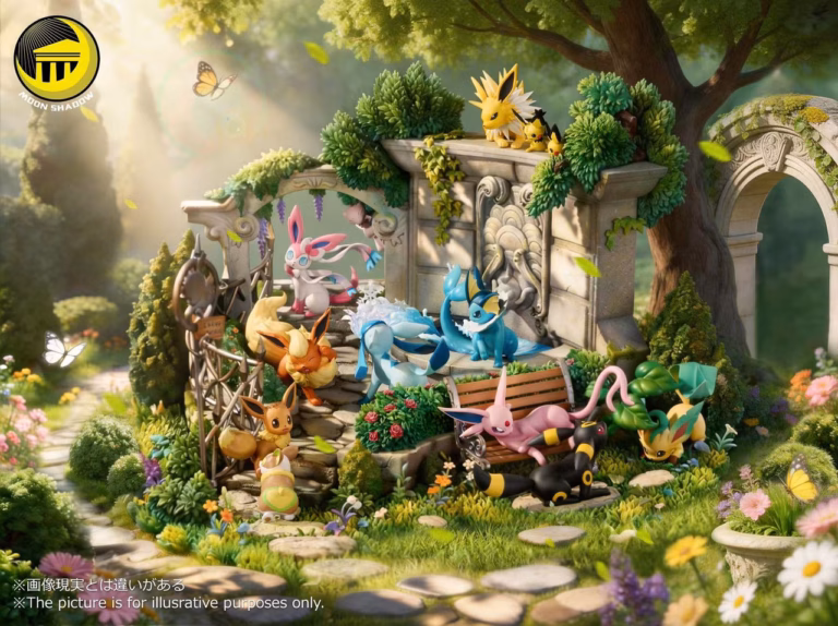 Pokemon Moon Shadow Studio Eeveelution Group Resin Statue