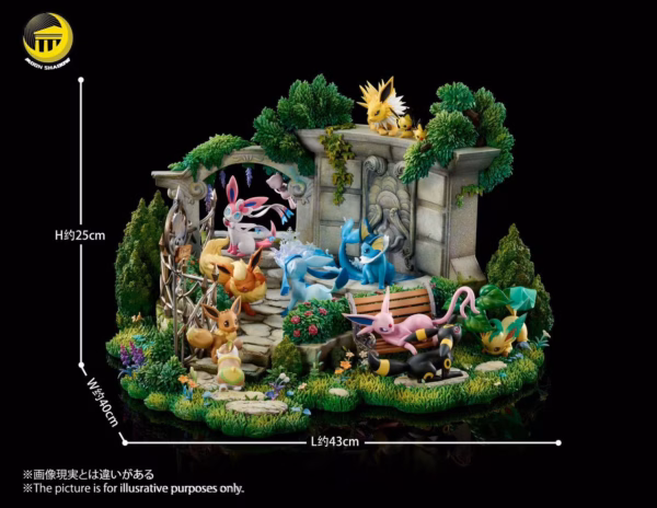 Pokemon Moon Shadow Studio Eeveelution Group Resin Statue 2