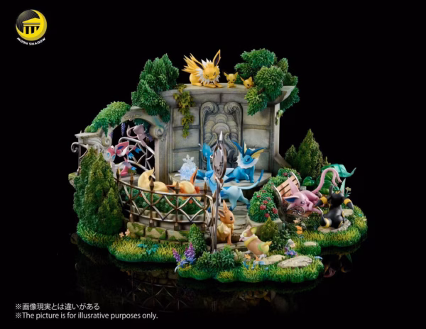 Pokemon Moon Shadow Studio Eeveelution Group Resin Statue 4