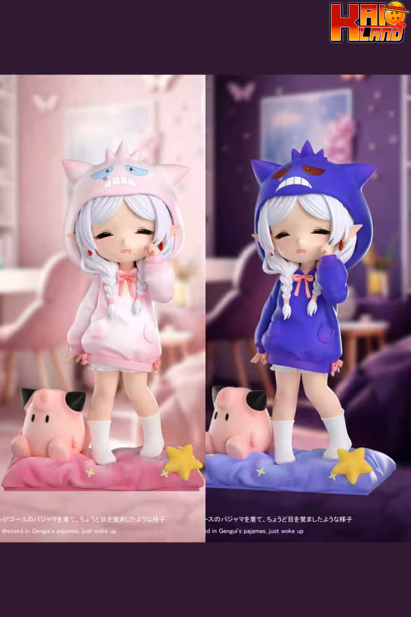 Pokemon x  Frieren BUFF Crying Gengar x Pajama Frieren Resin Statue