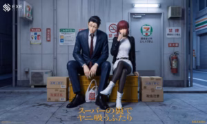 Smoking Behind the Supermarket with You EXE Studio Sasaki x Tayama smoking after work Resin Statue