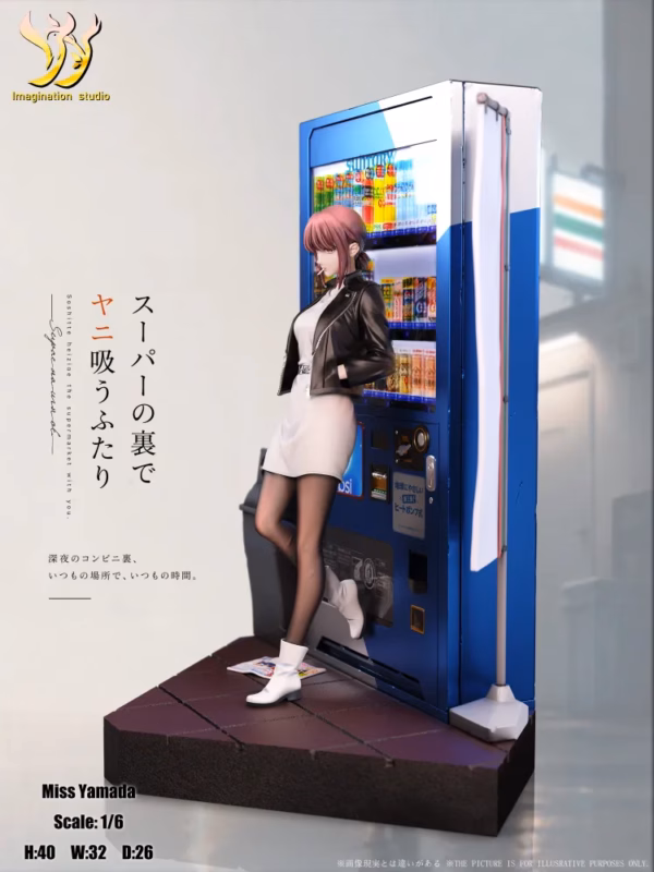 Smoking Behind the Supermarket with You Imagination Studio Miss Yamada Resin Statue 4