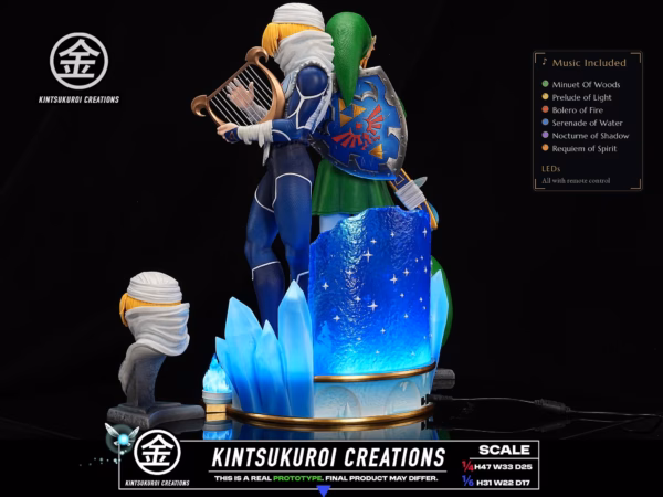 The Legend of Zelda Kintsukuroi Creations Link x Sheik V2 Resin Statue 4 1