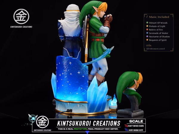 The Legend of Zelda Kintsukuroi Creations Link x Sheik V2 Resin Statue 6 1