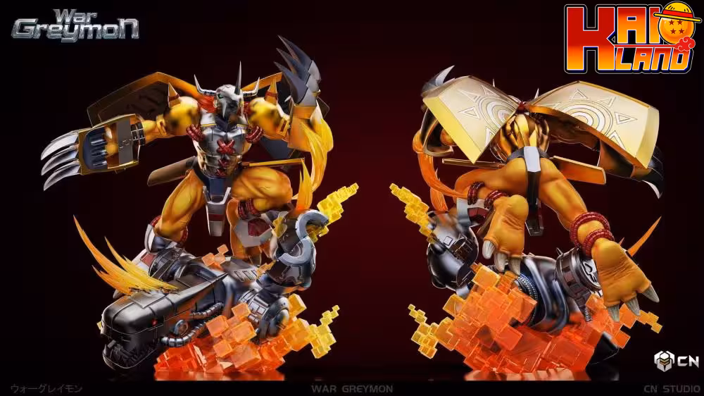 Digimon CN Studio Wargreymon Vs Machinedramon Resin Statue