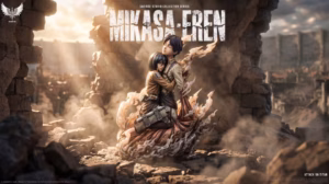 Attack on Titan Saoirse Studio Mikasa  Eren hugging Resin Statue