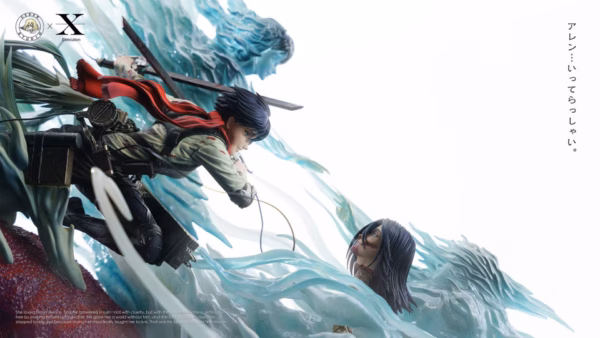 Attack On Titan Execution Studio × Cedar Studio Mikasa Vs Eren Resin Statue 2