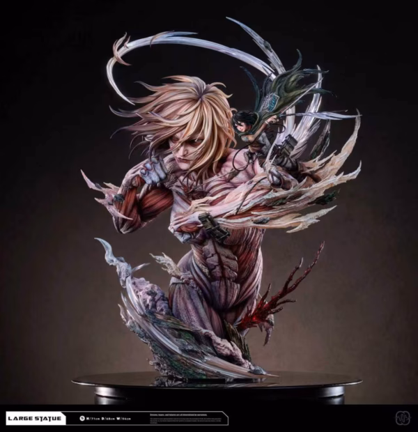 Attack On Titan Hertz Studio Attack Titan Eren x Female Titan Mikasa Resin Statue 3