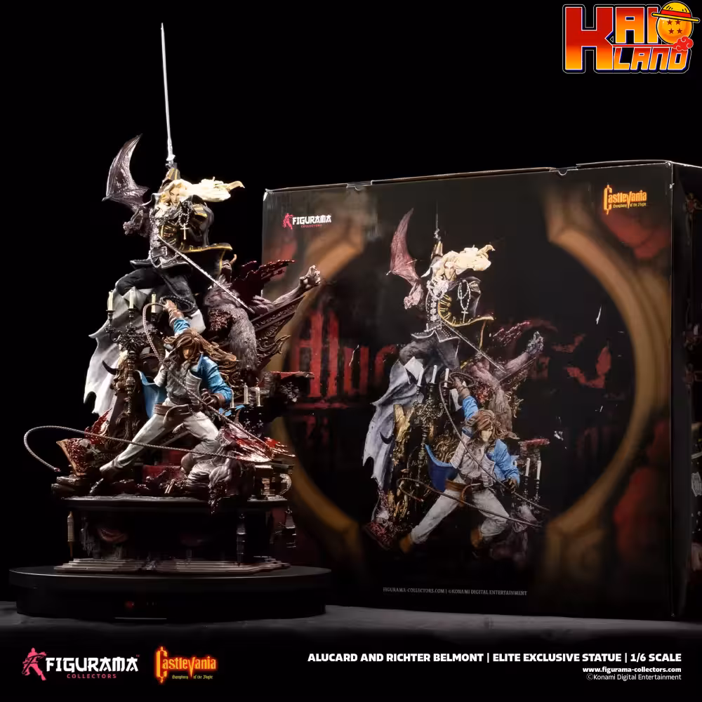 Castlevania Symphony of the Night Figurama Alucard x richter Licensed Resin Statue