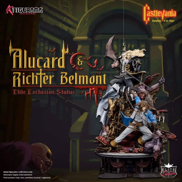 Castlevania Symphony of the Night Figurama Alucard x richter Licensed Resin Statue 1