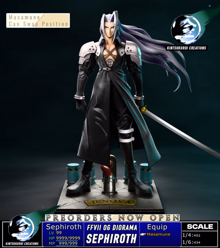 Final Fantasy Kintsukuroi Creations Sephiroth Resin Statue
