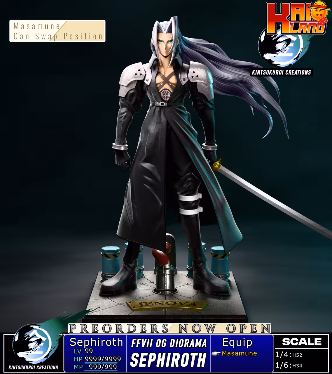 Final Fantasy Kintsukuroi Creations Sephiroth Resin Statue