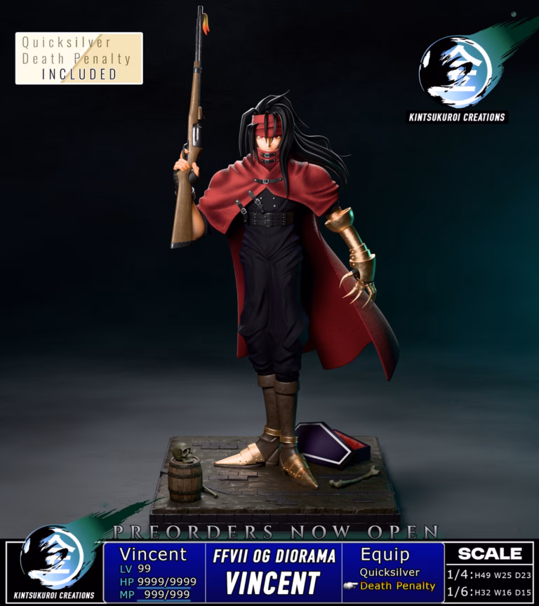 Final Fantasy Kintsukuroi Creations Vincent Valentine Resin Statue