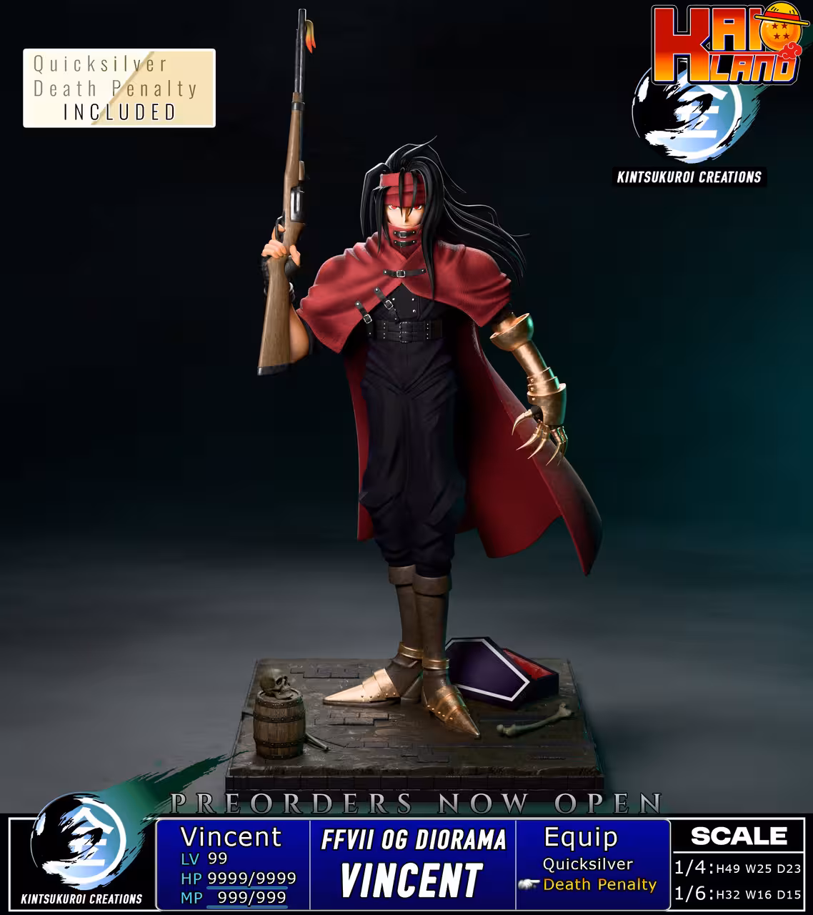 Final Fantasy Kintsukuroi Creations Vincent Valentine Resin Statue