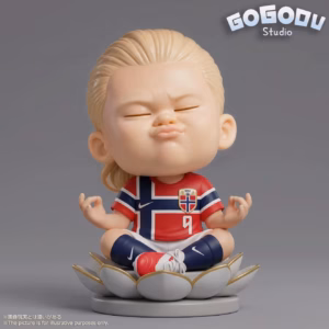 Football Player GOGODU Studio Haaland Meditation Resin Statue