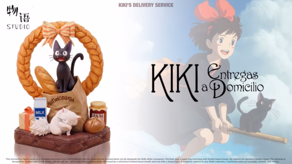 Kikis Delivery Service WuYu Studio Jiji x Lily cat Resin Statue 2