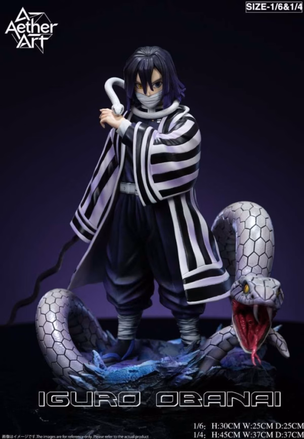 Kimetsu no Yaiba Aether Art Studio Obanai Iguro Resin Statue 3