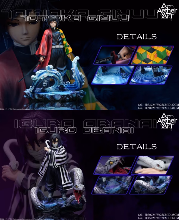 Kimetsu no Yaiba Aether Art Studio Obanai Iguro Resin Statue 4