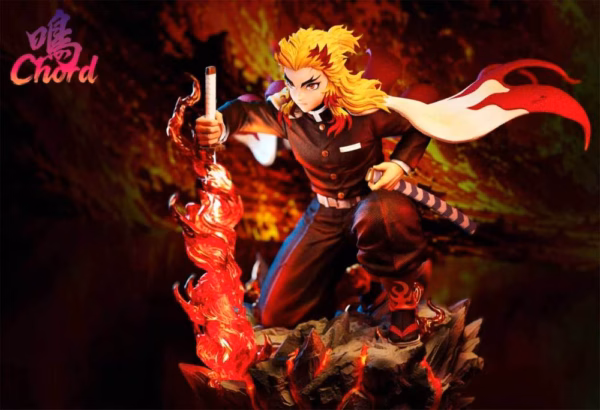 Kimetsu no Yaiba Chord Studio Kyojuro Rengoku Resin Statue 3