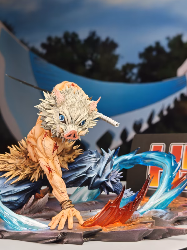 Kimetsu no Yaiba Fiend Studio Hashibira Inosuke Resin Statue 7