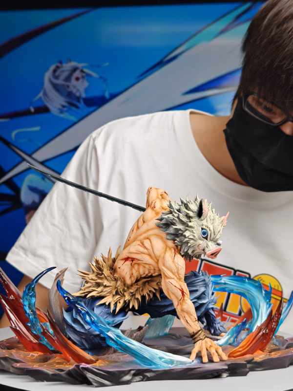 Kimetsu no Yaiba Fiend Studio Hashibira Inosuke Resin Statue 8