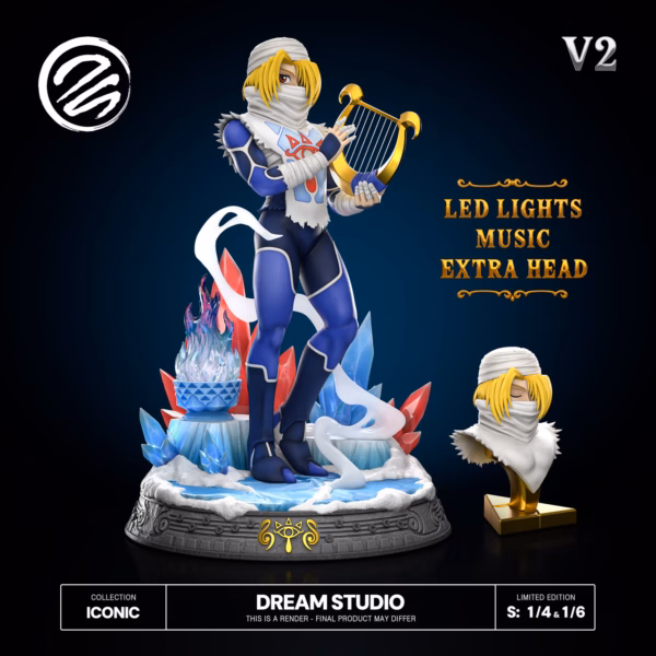 Legend of Zelda Dream Studio Sheik Resin Statue 3