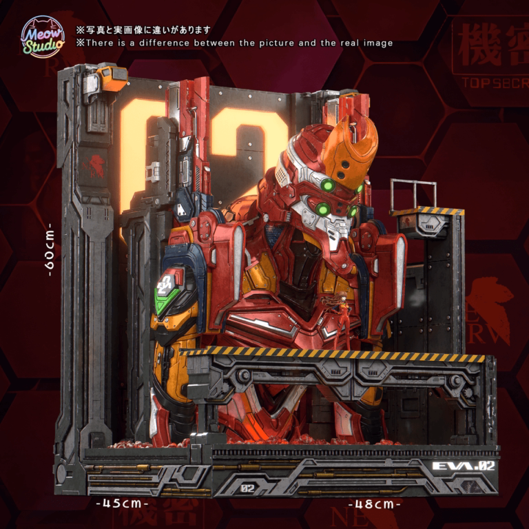 Neo Genesis Evangelion Meow Studio EVA 02 x Asuka Resin Statue