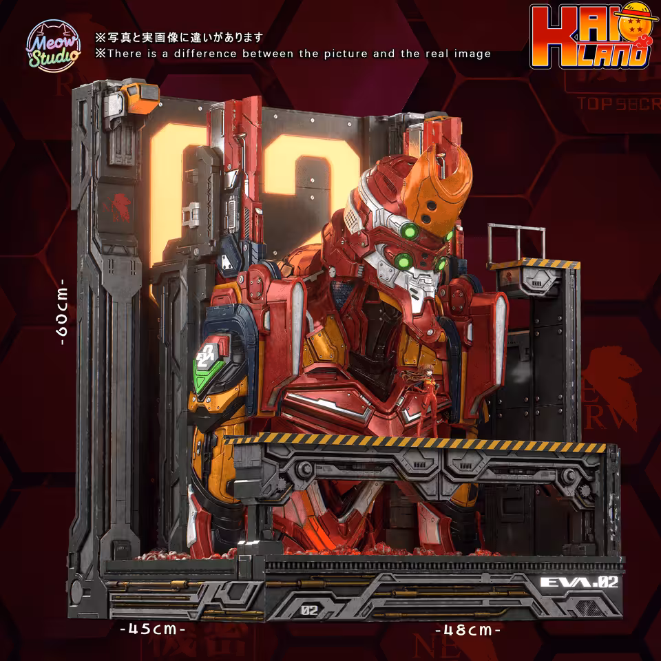 Neo Genesis Evangelion Meow Studio EVA 02 x Asuka Resin Statue
