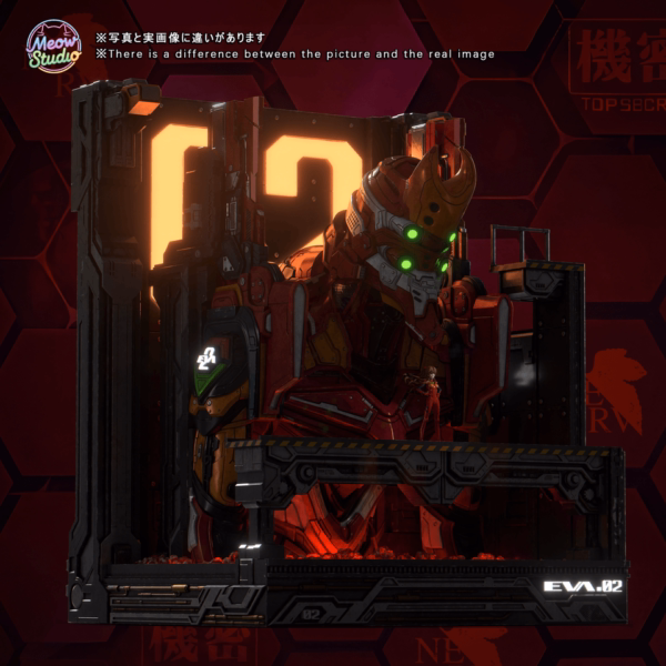 Neo Genesis Evangelion Meow Studio EVA 02 x Asuka Resin Statue 2