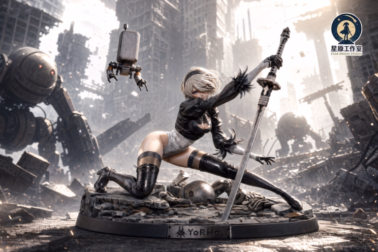 Nier Automata Star Origin Studio NieR 2B Apocalyptic Warrior Maiden Resin Statue