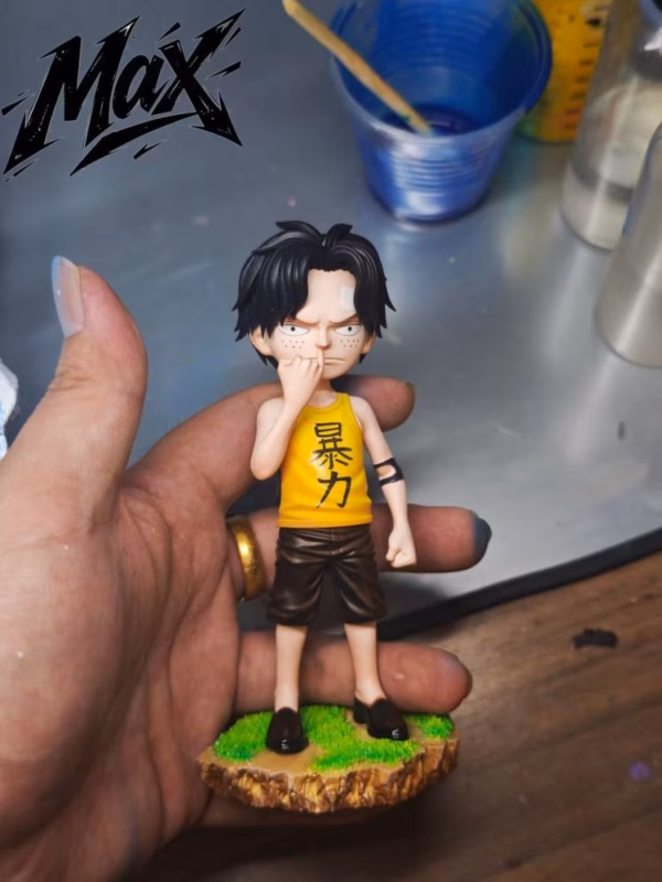 One Piece Max Studio Childhood Portgas D Ace Resin Statue 2
