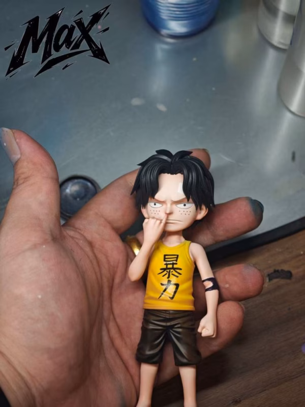 One Piece Max Studio Childhood Portgas D Ace Resin Statue 3