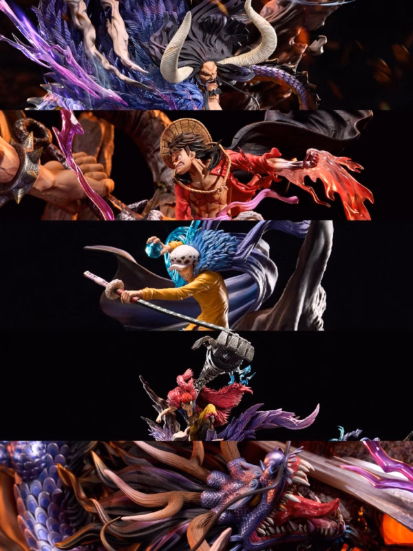 One Piece Sup Studio Kaido Vs Luffy x Law x Kid Resin Statue 5