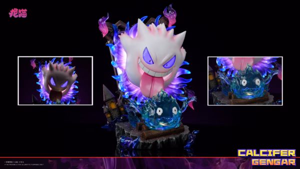 Pokemon Long Miao Studio Gengar x Calcifer Resin Statue 3