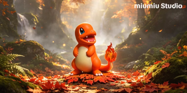 Pokemon Miumiu Studio  Charmander Resin Statue