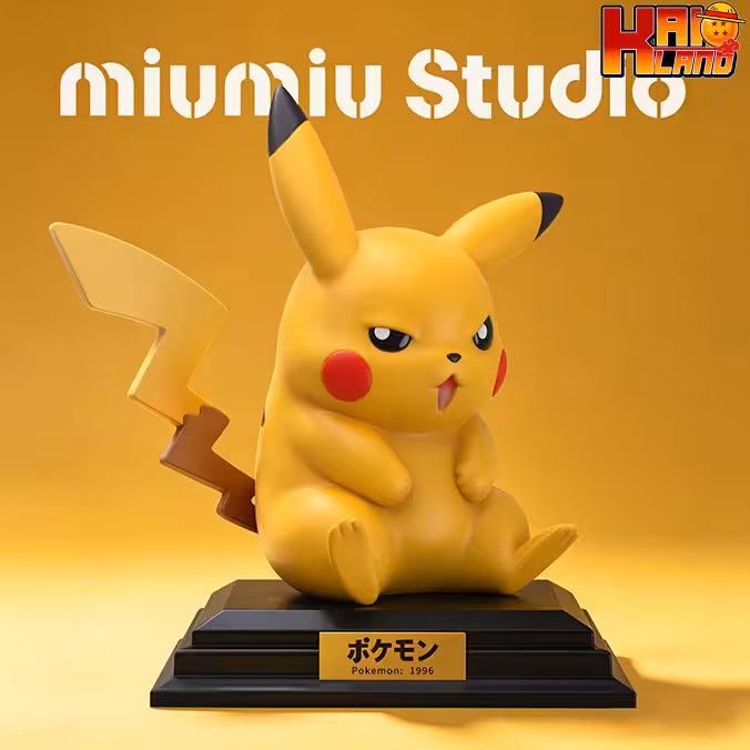Pokemon Miumiu Studio Grumpy Pikachu Resin Statue