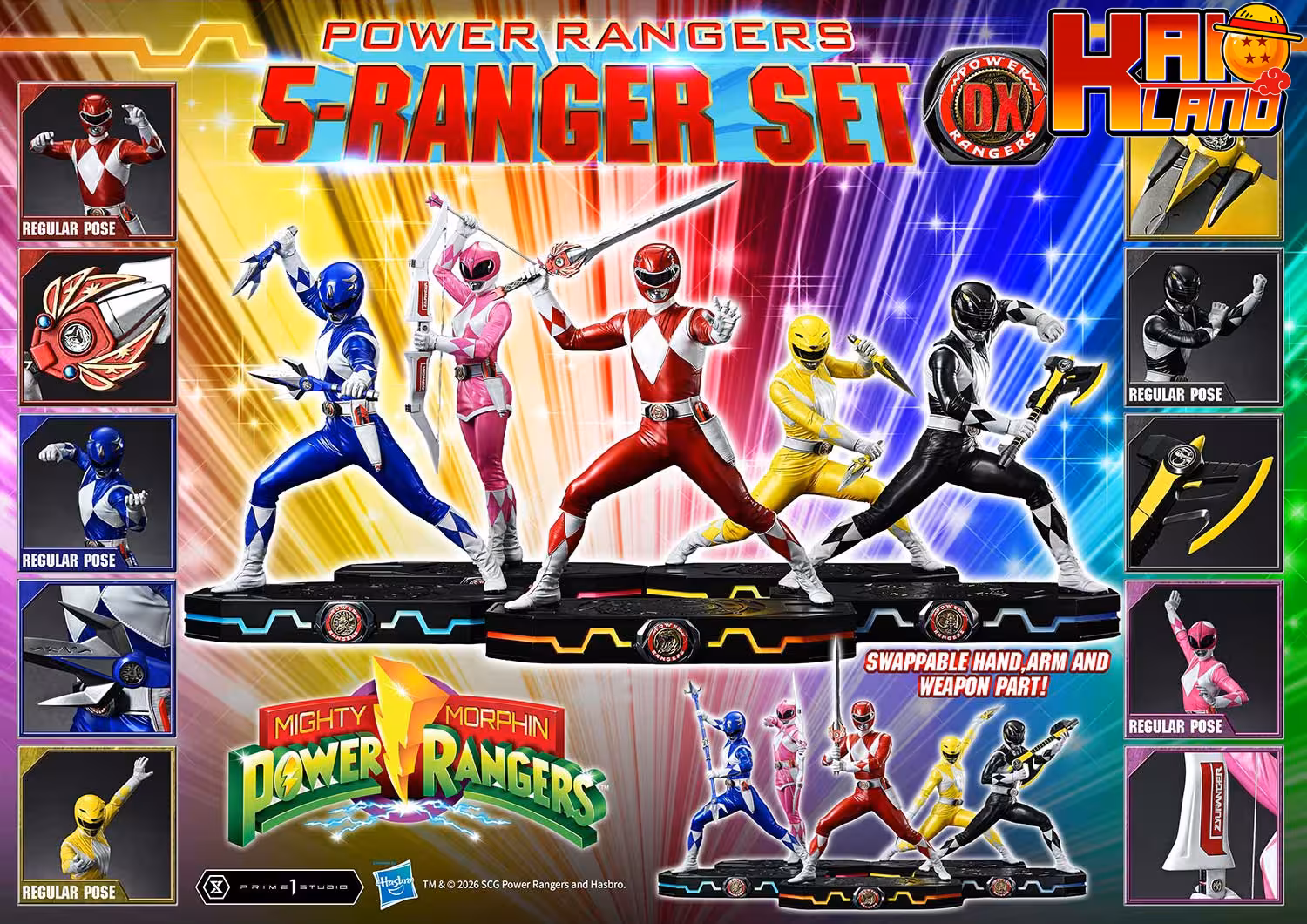 Power Rangers Prime 1 Studio Power Rangers 5 Rangers Licensed Resin Statue