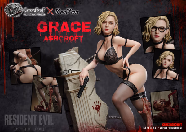Resident Evil CarveFacF Studio x RanDian Studio Grace Ashcroft Resin Statue 2