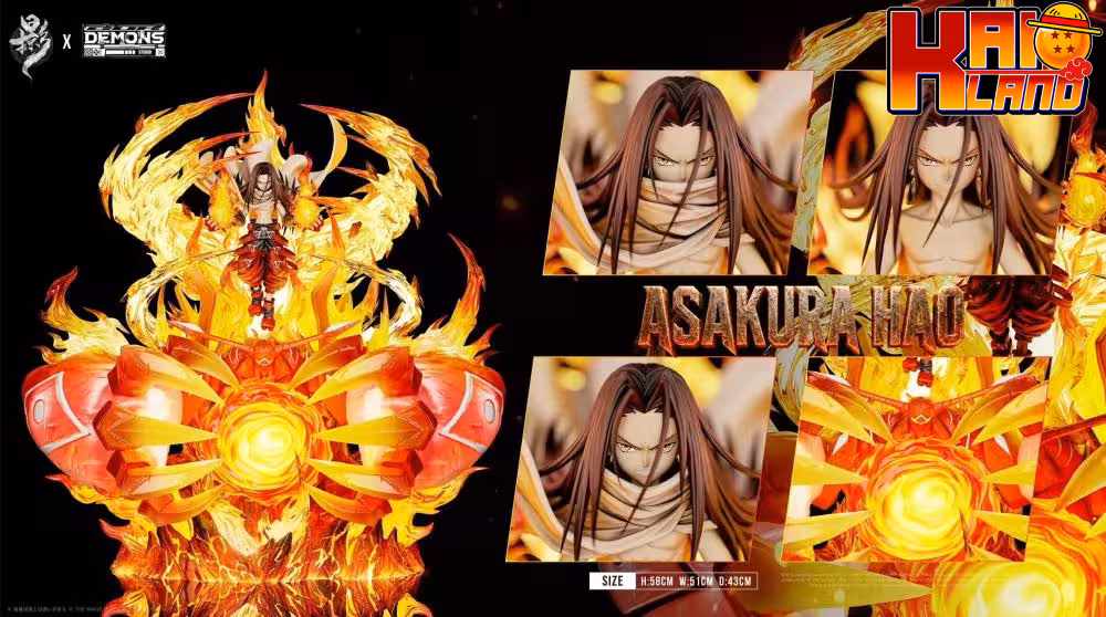 Shaman King Lue Ying Studio X Demons Studio Asakura Hao Resin Statue