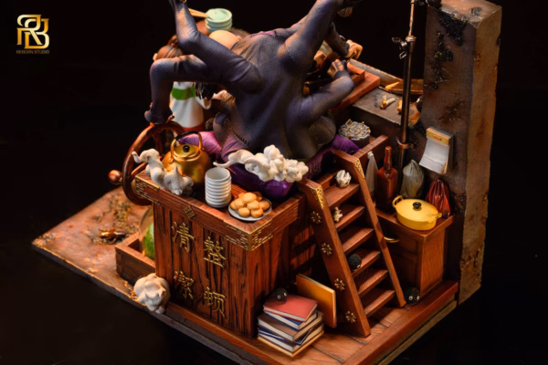 Spirited Away ReBorn Studio Chihiro Ogino x Kamaji Resin Statue 4