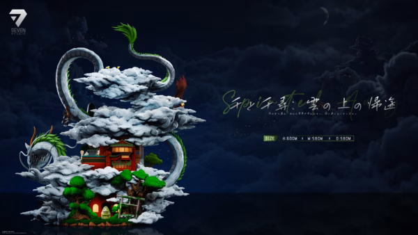 Spirited Away Seven Studio Return Above the Clouds Resin Statue 3
