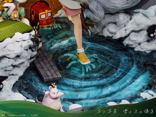 Spirited Away Seven Studio Return Above the Clouds Resin Statue 5