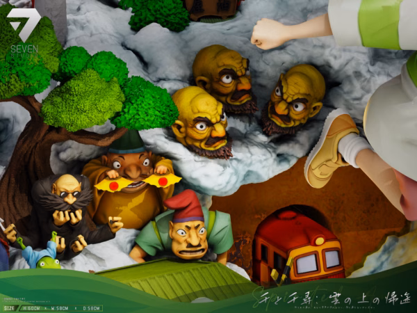 Spirited Away Seven Studio Return Above the Clouds Resin Statue 8