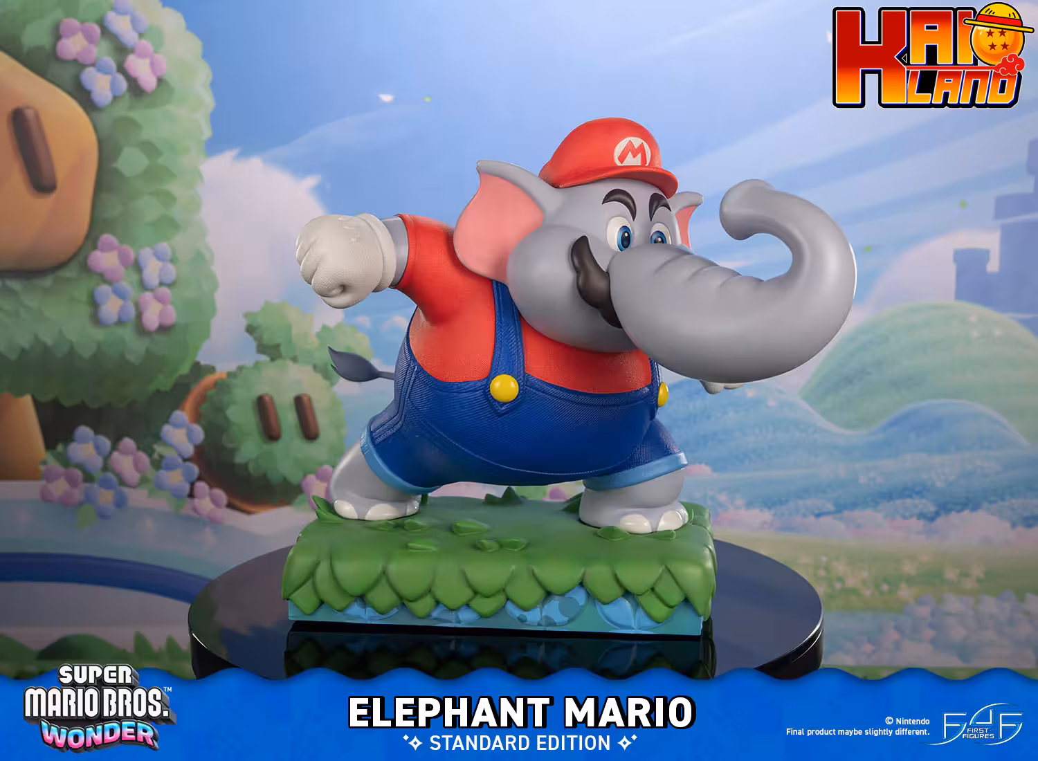 Super Mario Bros Wonder Bros First 4 Figures Studio Elephant Mario Resin Statue