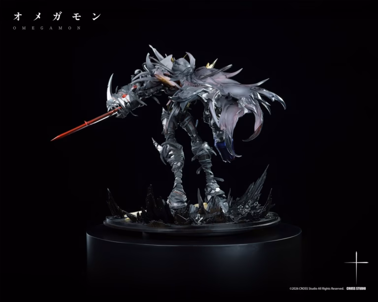 Omegamon Cross Studio Zwart Defeat Resin Statue