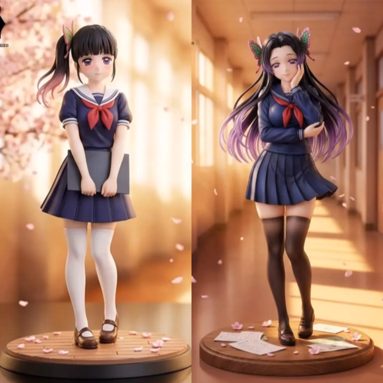 Kimetsu no Yaiba Black Rose Studio Kanao Tsuyuri X Kanae Kocho Resin Statue
