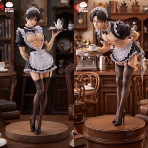 Attack On Titan MOCHI Studio Eren Jaeger x Levi Ackerman Maid Suit Resin Statue